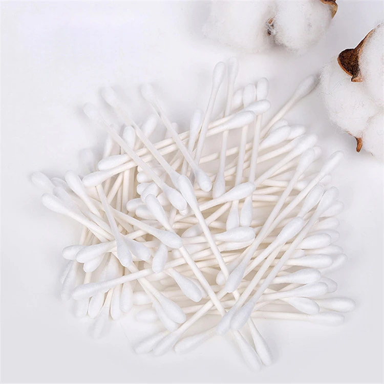 Manufacturers wholesale double disposable sanitary sticks cotton swabs and ears make-up remover cotton swab