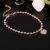 Import Marlary Fashion Beads Bracelets Anklets Round Circle Chain Love Forever Heart Foot Jewelry Rose Gold Beaded Anklet from China