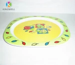 Melamine cute decal rim kids tableware plate