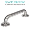 Metal Grab Bar Balance Handrail Shower Assist Bathroom Bathtub Mounted Safety Hand Support Rail
