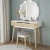 Import Minimalist style white elegant artfully processed wood makeup vanity dressing table best selling dresser with mirror and lights from China