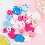 Mixed Color DIY Thread Beehive Wooden Beads For Jewelry Making Crafts Kids Toys Teething Spacer Beading Beads Multi-Pattern