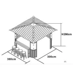 Modern Aluminum Alloy Exquisite Outdoor Spa Hot Tub Gazebo