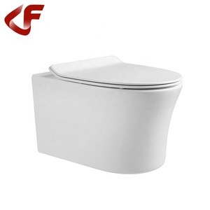 Modern  commode  wall hung push button ceramics  siphon  factory   toilet WC