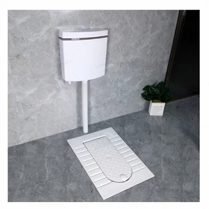 Modern design high quality ceramic squatting pan white color floor mounted with cover can save space with reasonable price