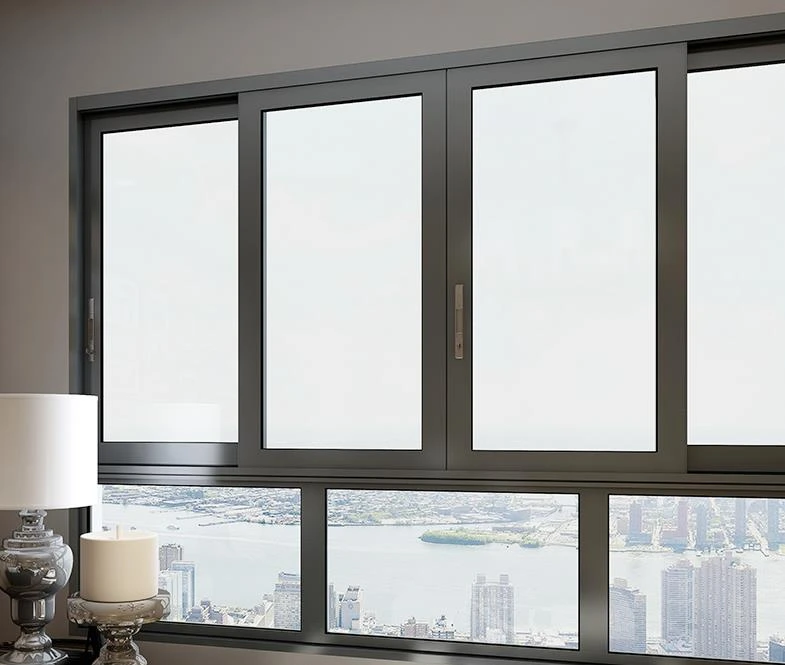 Modern Design Noise Resistant Double Glazing Aluminum Sliding Track Windows and Doors