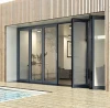 Modern Heavy Duty Bifold Door Windproof Exterior Aluminium Glass Folding Door For Villa