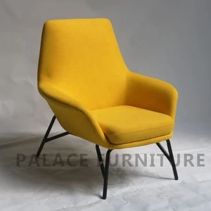 Modern High Back Yellow Armrest Chair Couch Single Seat For Hotel Sofa/Living Room Sofa Lobby Wholesale