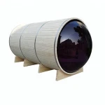 Modern high-grade red finnish pine outdoor cabin barrel sauna room