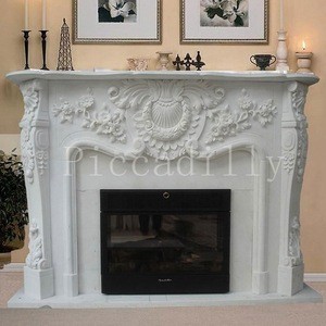 Modern interior decoration  100% hand carved nature marble fireplace for sale