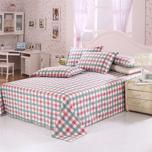 Modern Lattice 100% Cotton Custom Print Bed Sheet Set Twin