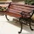 Import Modern metal frame bench street wood slats bench park chair with cheap price from China