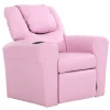 Modern Royal Style Mini PU Leather Small Child Reclining Chair Children Little Princess Flip Out Kids Recliner Sofa