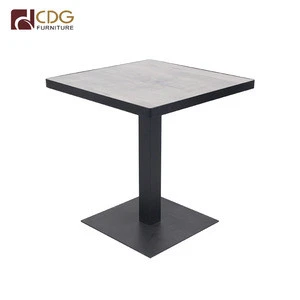 Morden Coffee Shop Furniture Marble HPL Table Top Dining Restaurant Table