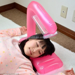 multi-function inflatable bath pillow smartphone holder