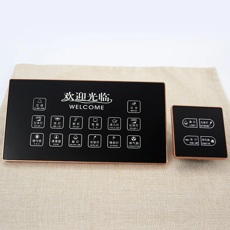 Multi-function lighting control touch hotel bedside switch panel of 12V