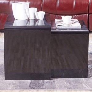 Multi-functional Office Side Table Nest of 3 Tables Black Nesting Coffee Table