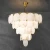 Import Multi-Tiered Round Duplex Home Decor White Modern Decorative Lights Alabaster Lighting Marble Brass Ceiling Light from China