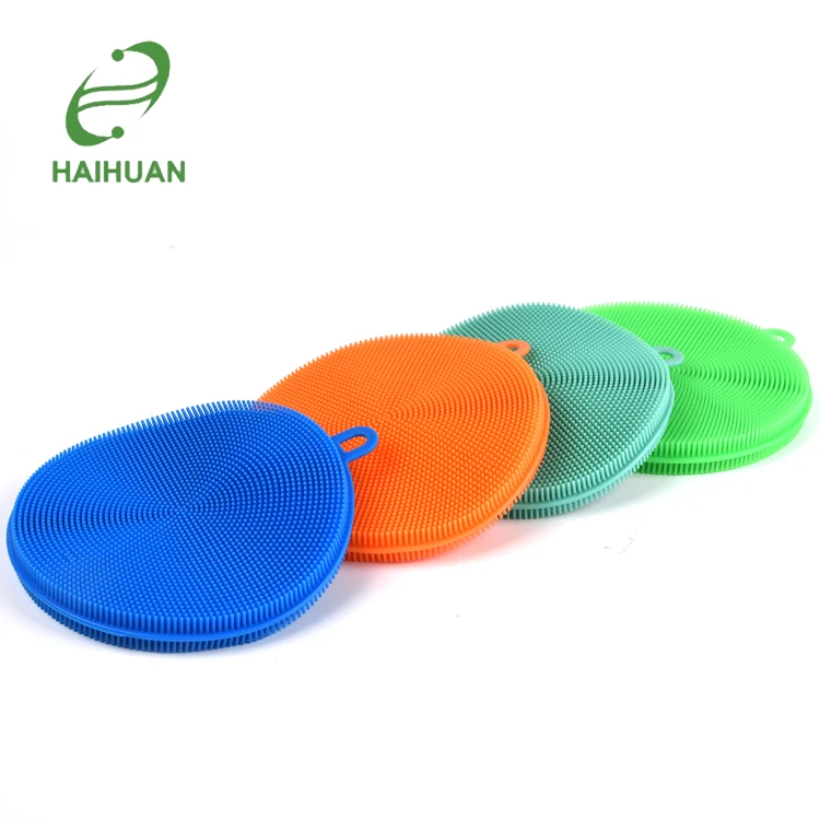 Multifunctional Antibacterial Dish Kitchen Cleaning Sponge Brush Silicone Scrubber