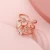Import Multilayer Flower Open Finger Ring Rose Gold Plated Heart Butterfly Adjustable Finger Ring from China