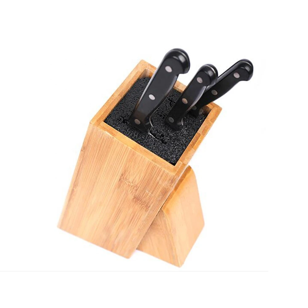 multipurpose universal bamboo knife block kitchen storage holder