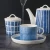 Import Navy Carnival Pad - Printing matte blue and white 17 pcs european style tea pot cup set ceramic coffee tea set porcelain from China