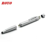 New 5 in 1 high quality metal ball pen and stylus pen with power bank and usb