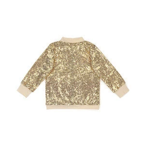 New Arrival Baby Clothing Knitted Cotton Sparkle Baby Kids Winter Girls Jacket Coat