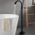 Import New Arrival Black Brass Single Handle Free Standing Bathtub Faucet Bathroom Floor Mounted Bath Shower Faucet from China