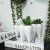 Import New arrival creative white resin succulent flower pot garden vase for table decoration from China