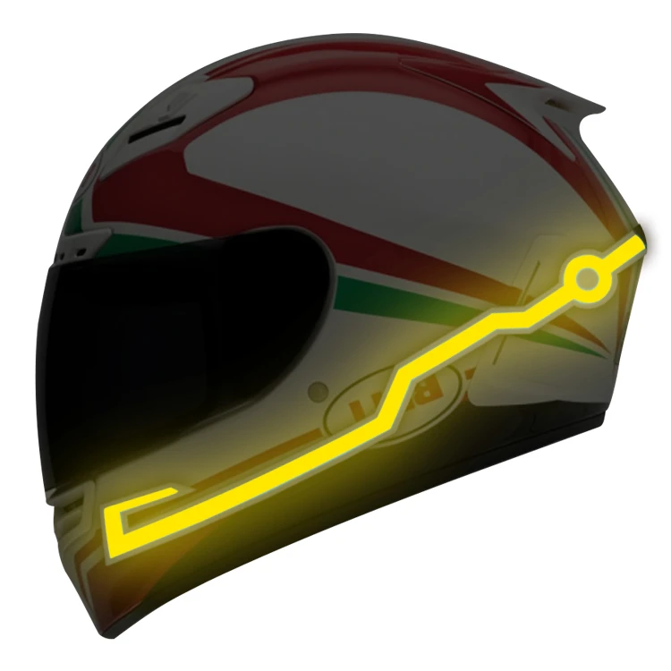 New arrival led motorcycle helmet light high brightness yellow color  motorcycle safety helmet
