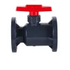 New Arrival UPVC Plastic True Union Double Union Flange Ball Valve 2 Way Flange Plastic Ball Valve