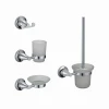 New bath zinc alloy stainless steel toilet hardware fitting set bathroom accessory
