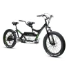 New design 26 inch fat tyre bike tandem  electric bike with suspension fork