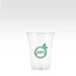 New Design Compostable PLA Cornstartch Cup Custom Logo PLA Cups 12 Oz PLA Disposable Cups