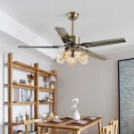 new design factory wholesale Stainless steel paint five-blade control ceiling fan