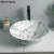 Import New design hydrographics transfer printing color feature bathroom wash basin sinks ceramic round shape art countertop basin from China