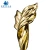Import New Design  Leaf Shape Crystal Crafts Gold Resin Trophy With K9 Quality Base from China