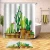 Import New Design Various Size Green Cactus Cute Waterproof Toilet Women Shower Curtain from China
