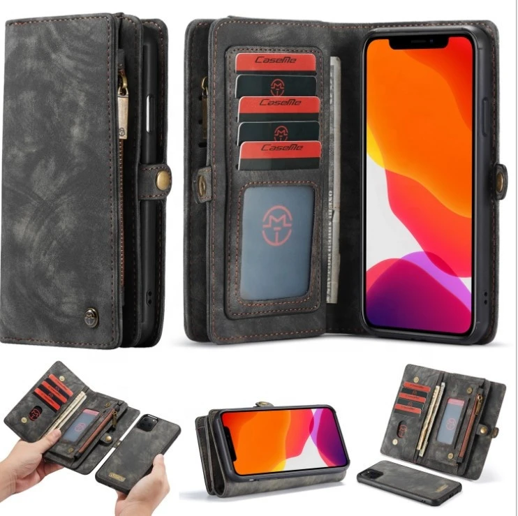 New for iphone 11 pro leather wallet case,New card slot case for iphone11/Max,Leather wallet for samsung phone hot selling case