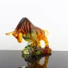 New Glass Manufacturer Custom Fengshui Products Crystal Figurines Animal Bull Statue