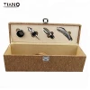 NEW Leather wine packaging  box with  wine open tools for 1 bottle