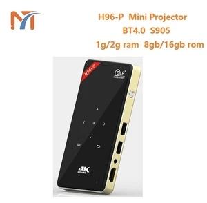 New product 2018 H96-P S905x micro DLP HD input Projector mini smart beam projector 2G 8G 2G 16G WIFI video player