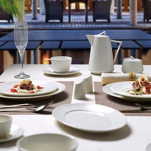 New ProductManufacturer Stock Hotel Restaurant Banquet White Porcelain Dinner Set, Dinnerware Sets~