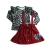 New Style Baby Girl Leopard Prints Tops And Red Skirt 2 Piece Valentine&#x27;s Clothing Suit Kids Holiday Outfit