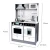 New style hot selling Wooden toy white refrigerator kitchen combination set wooden kitchen set toys baby kitchen toy