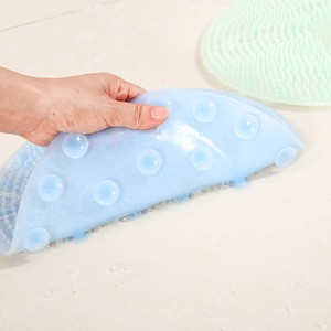 New Suction Cup Non-slip Bathroom Mat Lazy Wash Feet Bath Shower Cleaner Bead Massage Foot Brush Pad