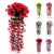 Import New Violet Artificial Flower Decoration Simulation Wall Hanging Basket Flower Orchid Silk Flower Vine Garland from China