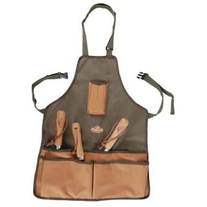 newest custom waterproof  waxed cotton canvas garden work tool apron with pocket