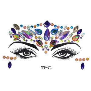 Non toxic Jewels Temporary Eye Face Decoration Glitter Face Tattoo Sticker